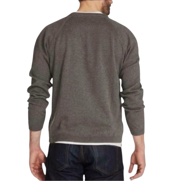 Original Weatherproof Vintage Mens Gray Sweater Embossed Logo 100% Cotton  XL - Picture 3 of 6
